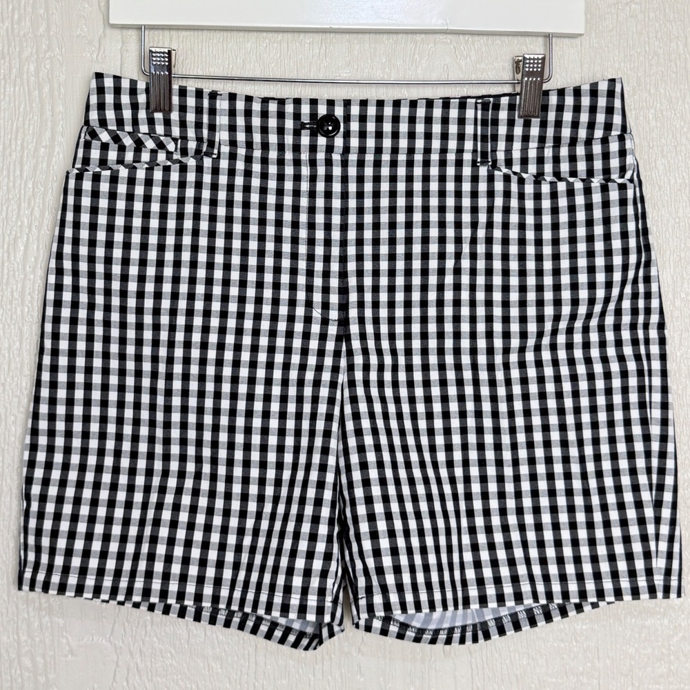 The 5" Short Black White Gingham Checkered Shorts Womens Size 6 Picnic Preppy
